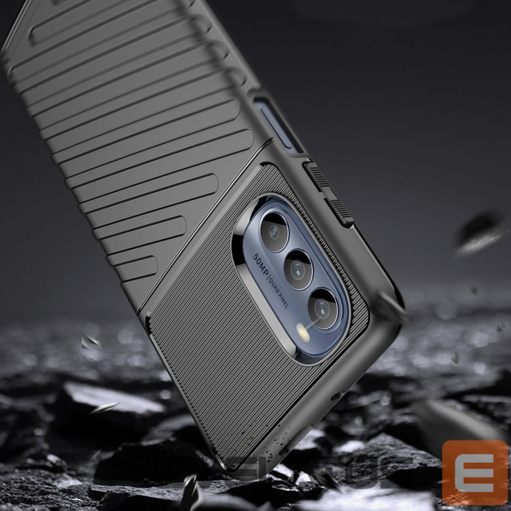 Back panel cover Hurtel Thunder Case for Motorola Moto G62 5G silicone armor case black