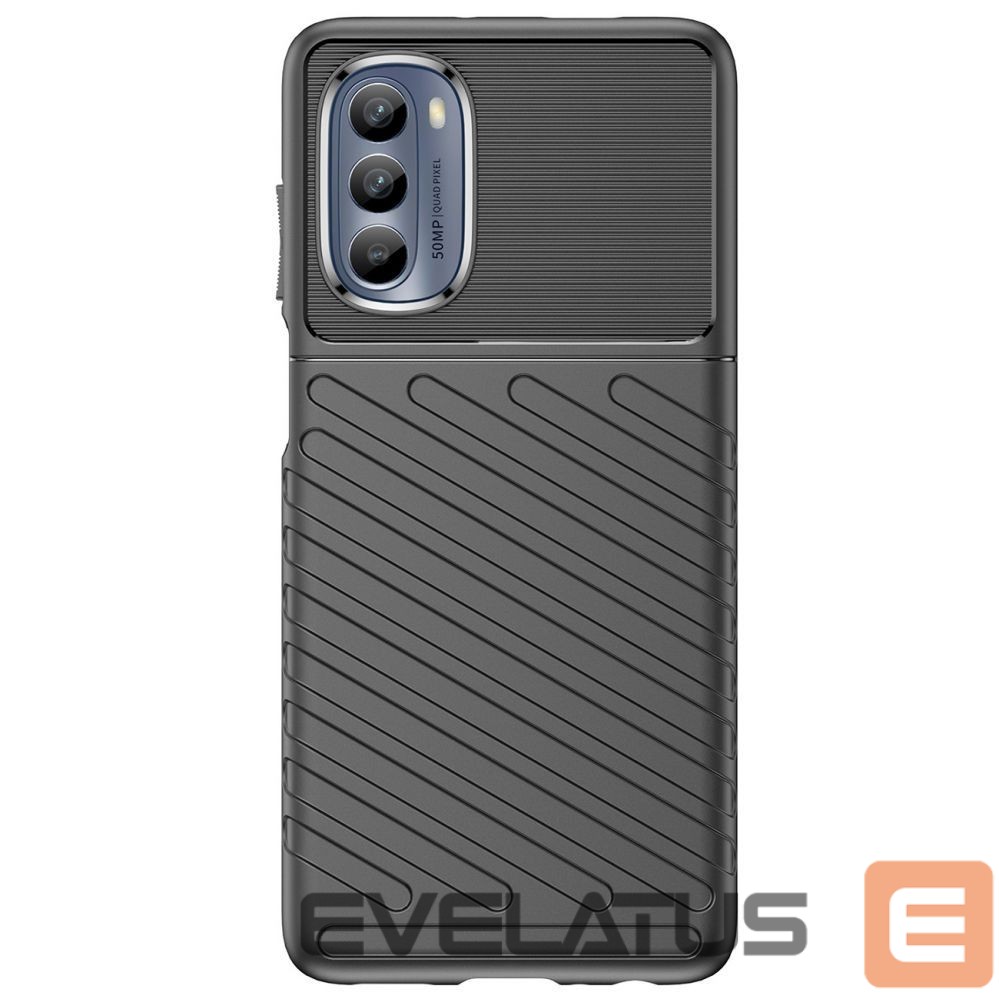 Back panel cover Hurtel Thunder Case for Motorola Moto G62 5G silicone armor case black