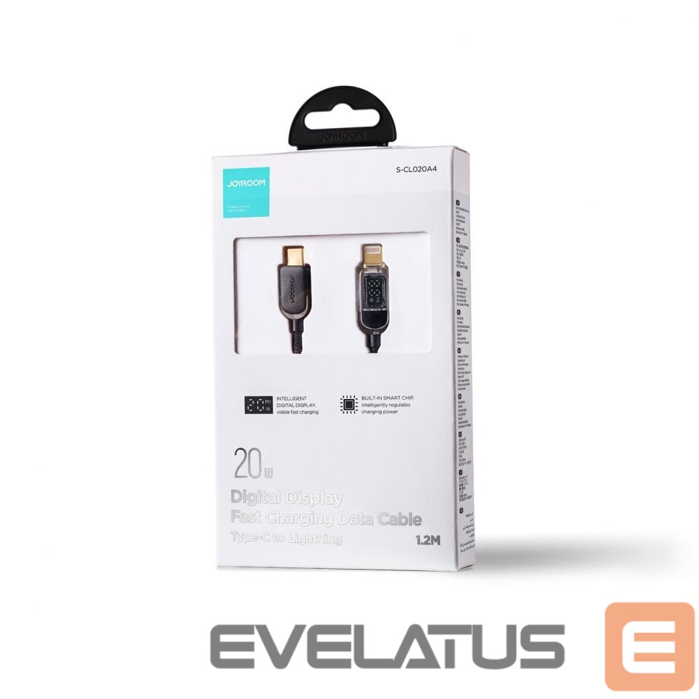 Cable Joyroom Joyroom A4 USB-C / Lightning Cable 20W 1.2m with display - black