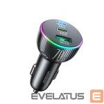 Adapter Joyroom  Joyroom 70W car charger with 3 ports: USB, 2 x USB C black (JR-CL26) 