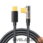 Cable Joyroom  Joyroom Gaming Cable S-CC100A6 USB-C (angled) / USB-C (straight) 100W 1.2m - black 