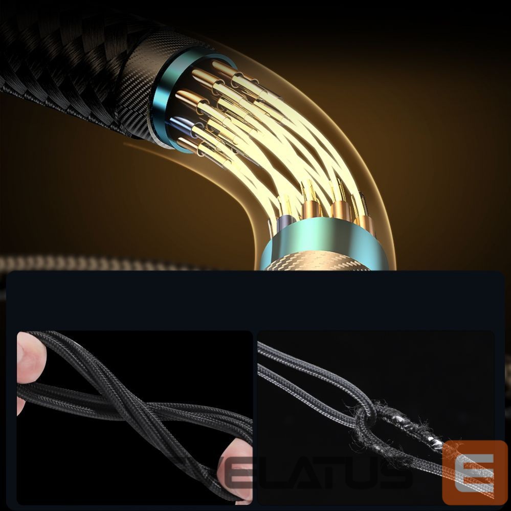 Cable Joyroom Joyroom Gaming Cable S-UC027A6 USB-C (angled) / USB-A (straight) 3A 1.2 m - black