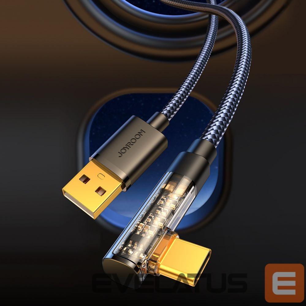 Cable Joyroom Joyroom Gaming Cable S-UC027A6 USB-C (angled) / USB-A (straight) 3A 1.2 m - black