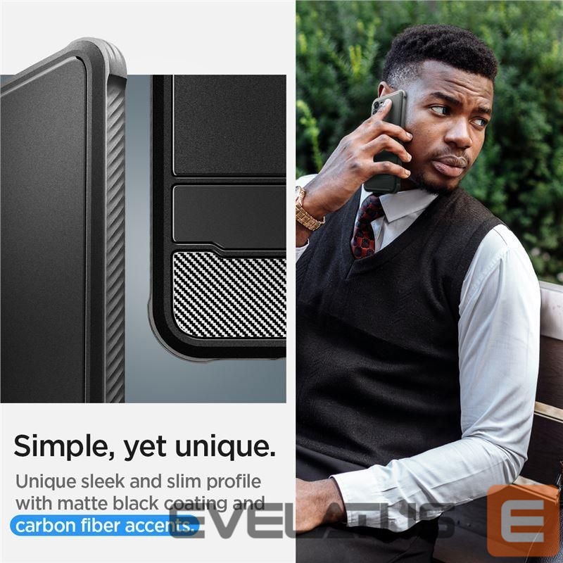 Back panel cover Spigen Spigen Rugged Armor Case for Samsung Galaxy S23 - Matte Black