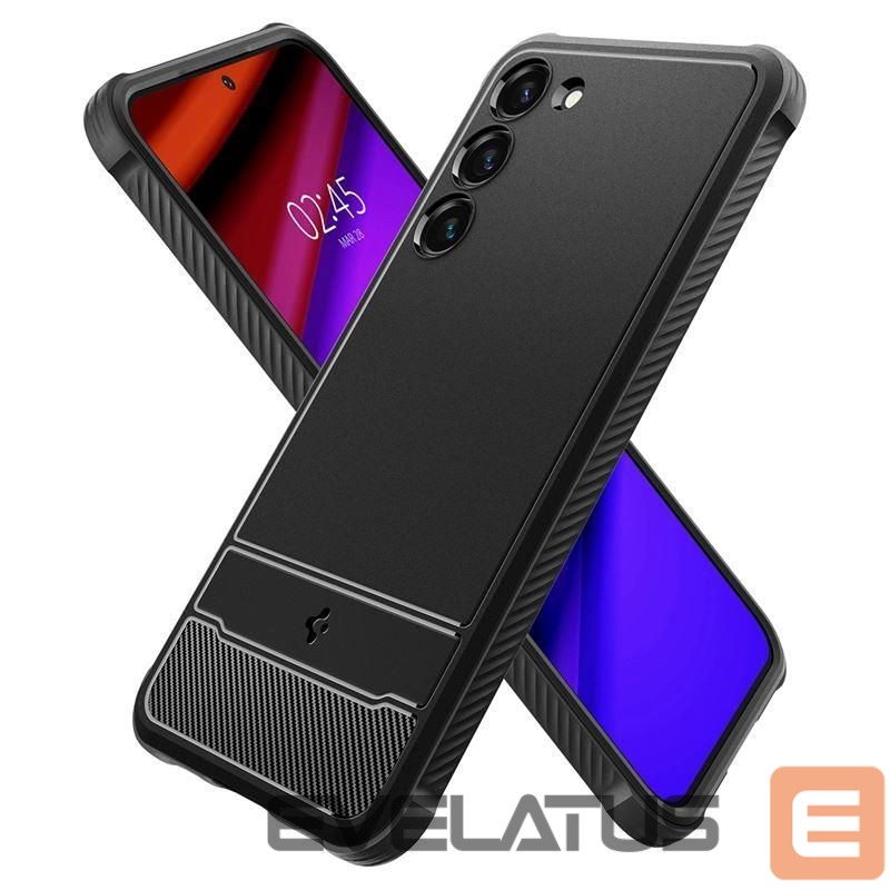Back panel cover Spigen Spigen Rugged Armor Case for Samsung Galaxy S23 - Matte Black