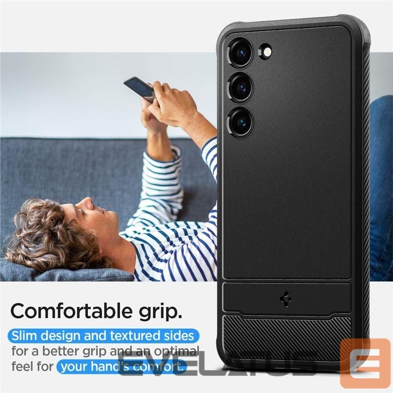 Back panel cover Spigen Spigen Rugged Armor Case for Samsung Galaxy S23 - Matte Black