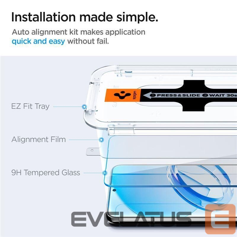 Protective glass Spigen Spigen Glas.tR EZ Fit tempered glass for Samsung Galaxy S23+ - 2 pcs.