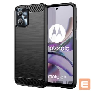 Back panel cover Hurtel  Carbon Case for Motorola Moto G13 flexible silicone carbon cover black 