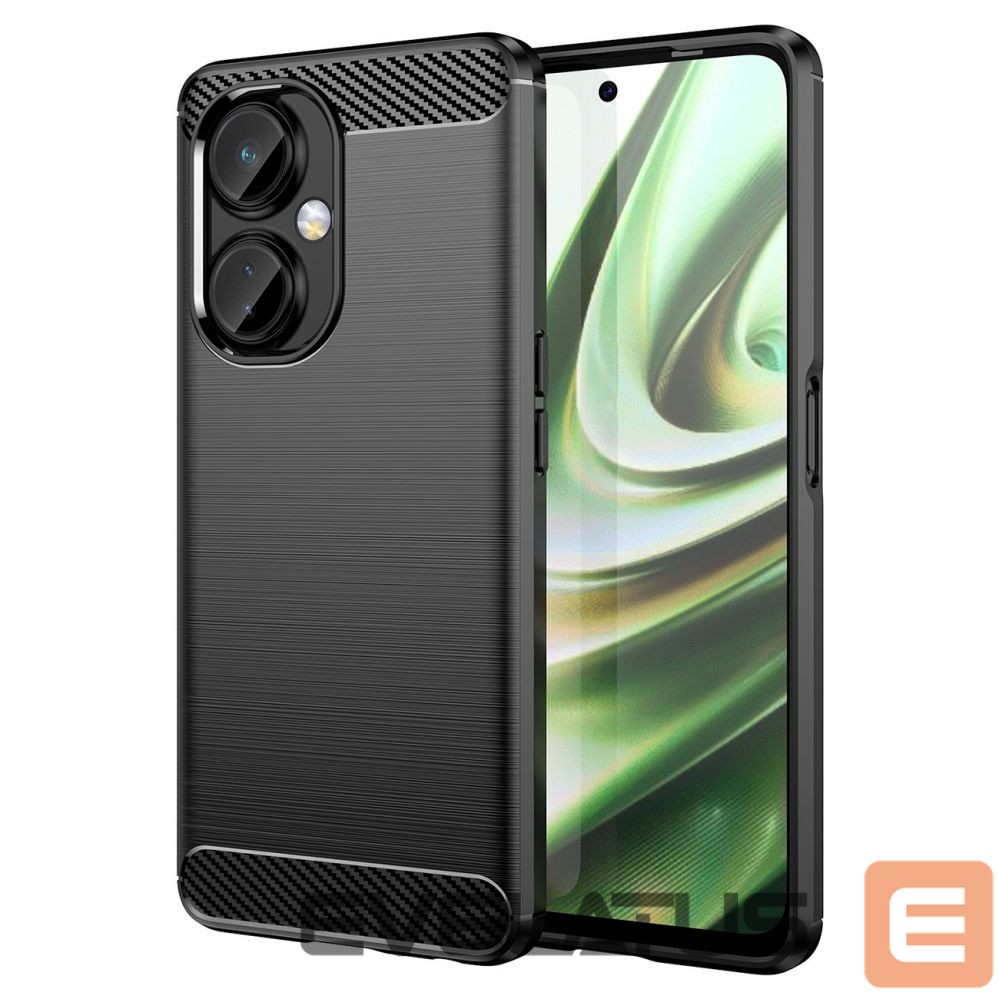 Back panel cover Hurtel Carbon Case case for OnePlus Nord CE 3 flexible silicone carbon cover black