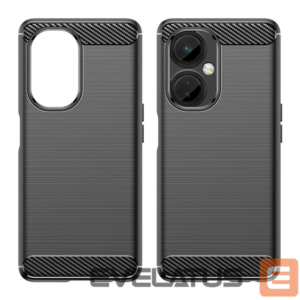 Back panel cover Hurtel Carbon Case case for OnePlus Nord CE 3 flexible silicone carbon cover black