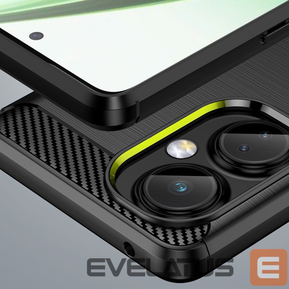 Back panel cover Hurtel Carbon Case case for OnePlus Nord CE 3 flexible silicone carbon cover black