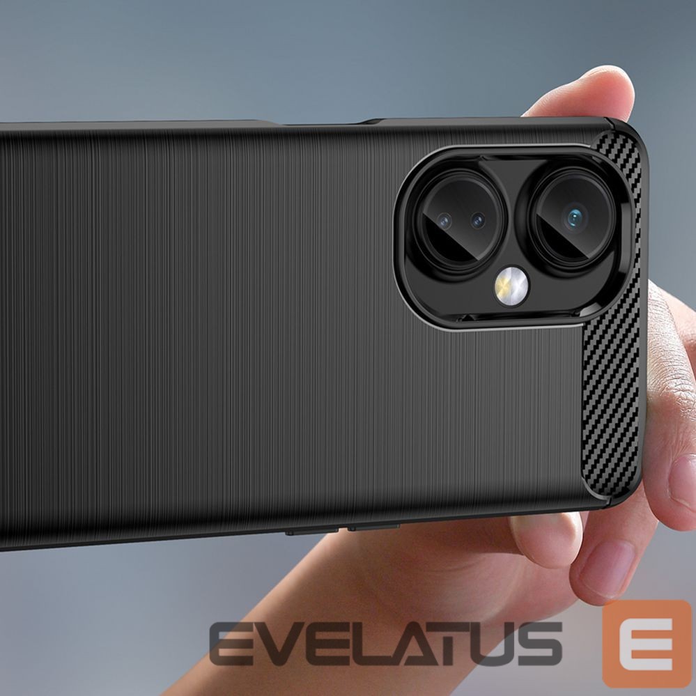 Back panel cover Hurtel Carbon Case case for OnePlus Nord CE 3 flexible silicone carbon cover black