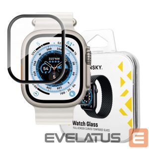 Protective glass Wozinsky  Wozinsky Full Glue Acrylic Glass for Apple Watch 49mm 9H Full Screen with Black Frame 