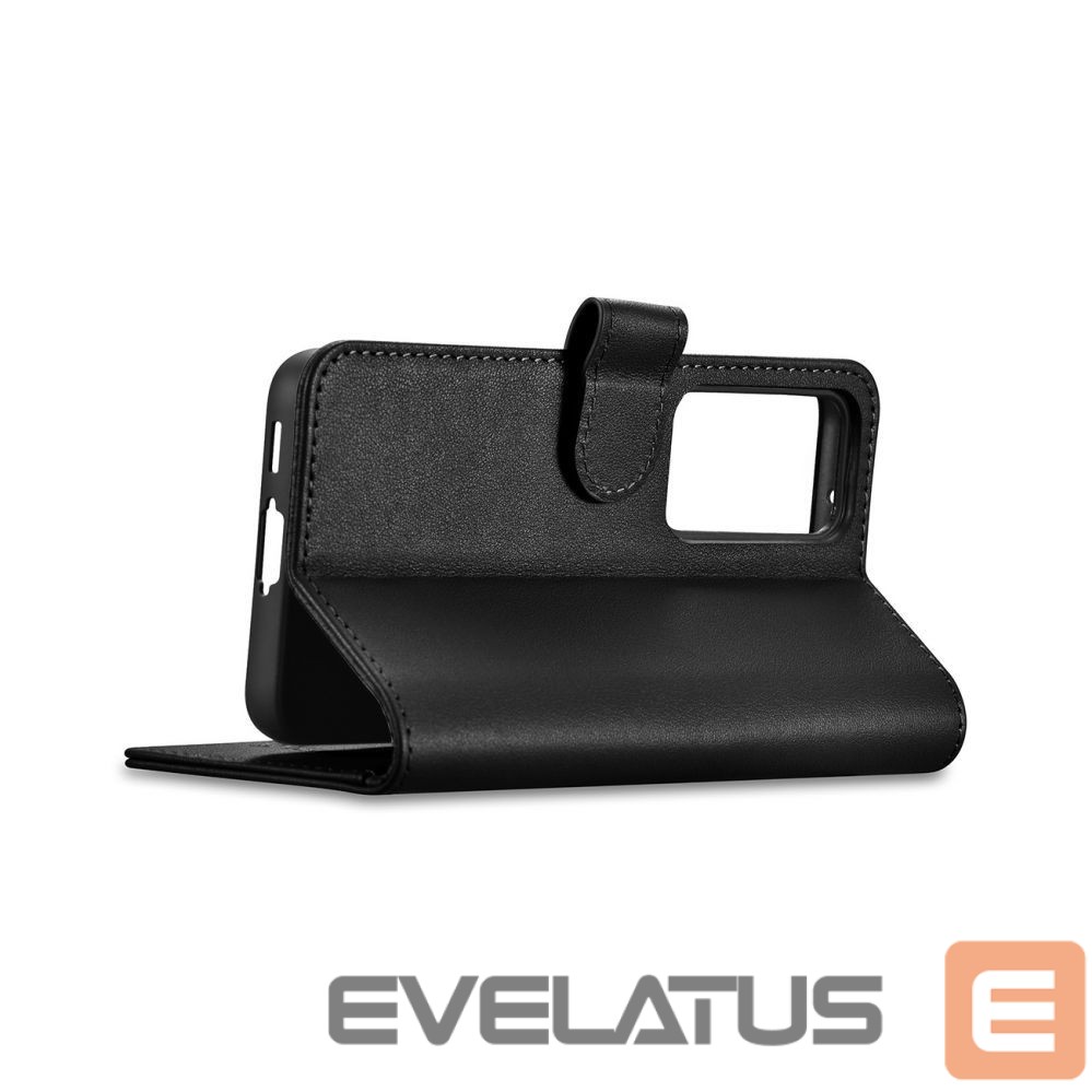 Back panel cover iCarer iCarer Wallet Case for Samsung Galaxy S23 leather case wallet black