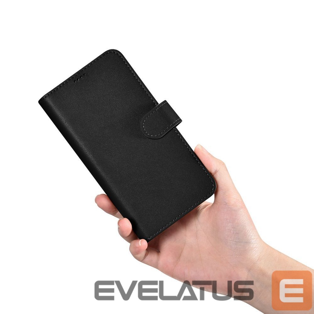 Back panel cover iCarer iCarer Wallet Case for Samsung Galaxy S23 leather case wallet black