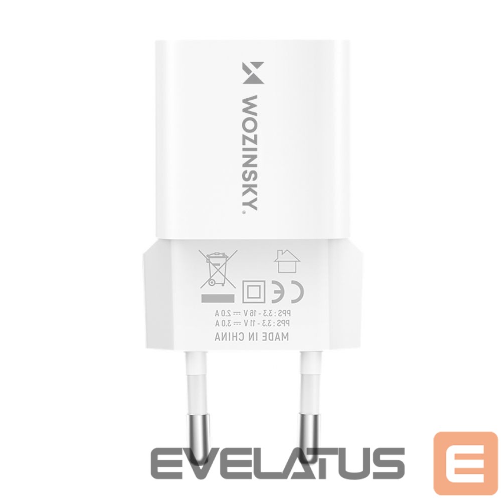 Adapter Wozinsky Wozinsky WWCEAC GaN USB-A USB-C 33W Wall Charger - White