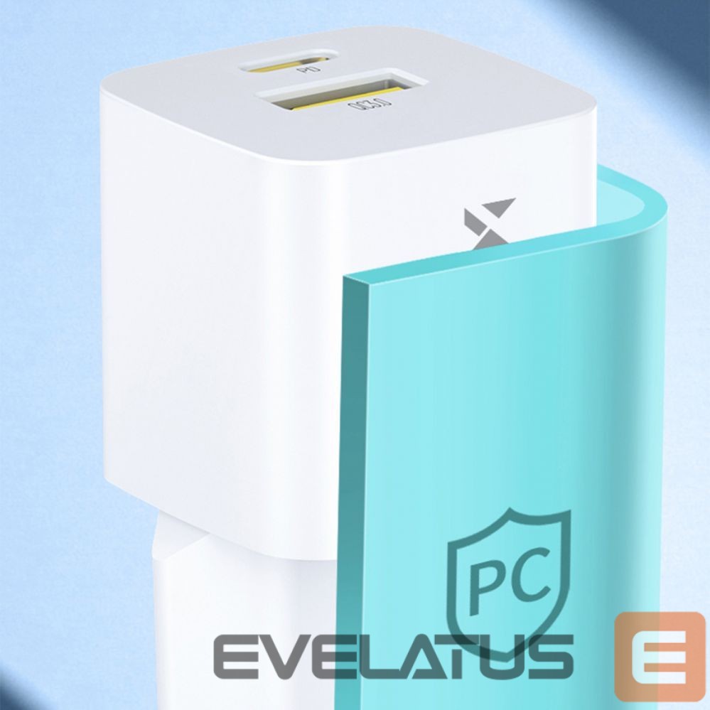 Adapter Wozinsky Wozinsky WWCEAC GaN USB-A USB-C 33W Wall Charger - White