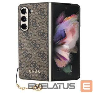 Back panel cover Guess  Guess GUHCZFD5GF4GBR F946 Z Fold5 brown/brown hardcase 4G Charms Collection 