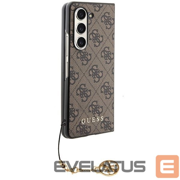 Back panel cover Guess Guess GUHCZFD5GF4GBR F946 Z Fold5 brown/brown hardcase 4G Charms Collection
