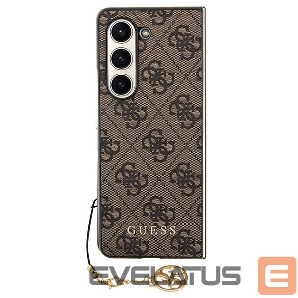 Back panel cover Guess Guess GUHCZFD5GF4GBR F946 Z Fold5 brown/brown hardcase 4G Charms Collection