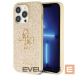 Back panel cover Guess  Guess GUHCP14LHG4SGD case for iPhone 14 Pro - gold Glitter Script Big 4G