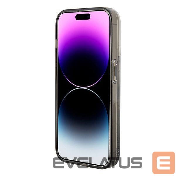 Back panel cover Karl Lagerfeld Karl Lagerfeld Liquid Glitter Ikonik case for iPhone 15 Pro - transparent