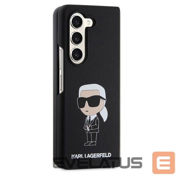 Back panel cover Karl Lagerfeld Karl Lagerfeld KLHCZFD5SNIKBCK Z Fold5 hardcase black/black Silicone Ikonik