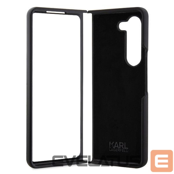 Back panel cover Karl Lagerfeld Karl Lagerfeld KLHCZFD5SNIKBCK Z Fold5 hardcase black/black Silicone Ikonik