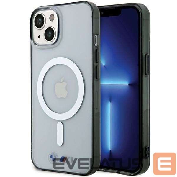 Back panel cover BMW BMW Silver Ring MagSafe iPhone 15 Case - Clear