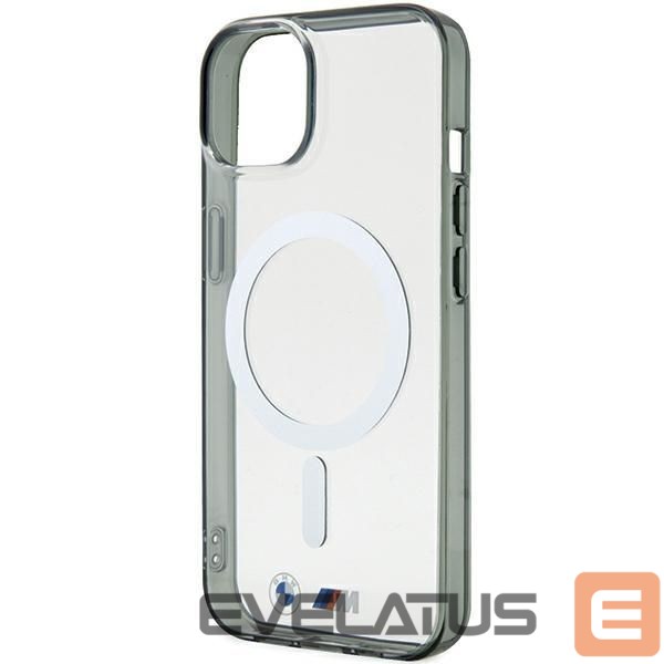 Back panel cover BMW BMW Silver Ring MagSafe iPhone 15 Case - Clear