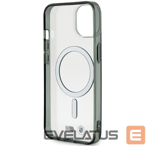 Back panel cover BMW BMW Silver Ring MagSafe iPhone 15 Case - Clear
