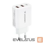 Adapter Wozinsky  Wozinsky CWCUCW 30W USB-C / 2 x USB-A Wall Charger - White 