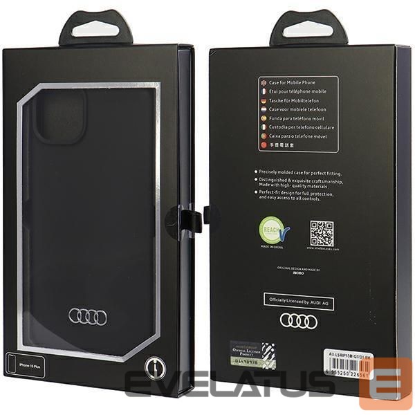 Back panel cover Audi Audi Silicone Case for iPhone 15 Plus - black