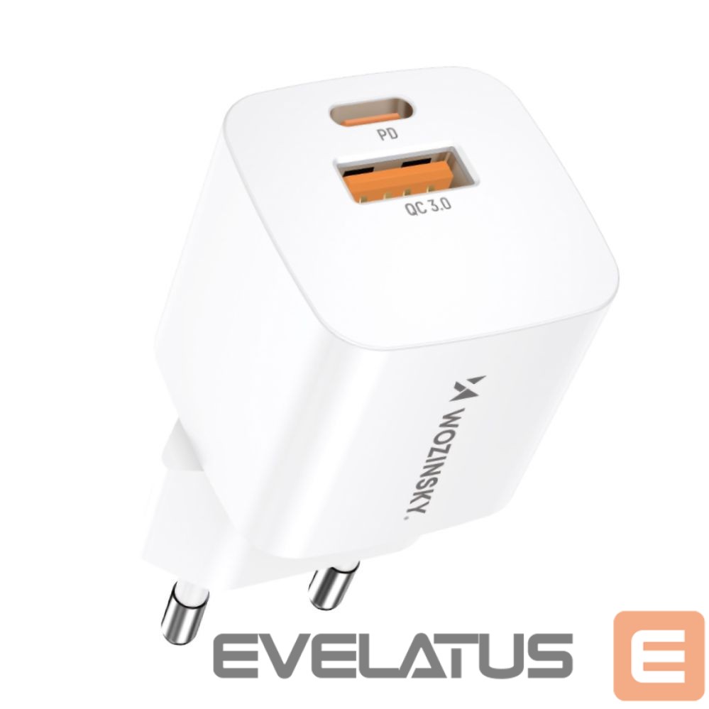 Adapter Wozinsky Wozinsky CMWCW 20W USB-C / USB-A Wall Charger - White