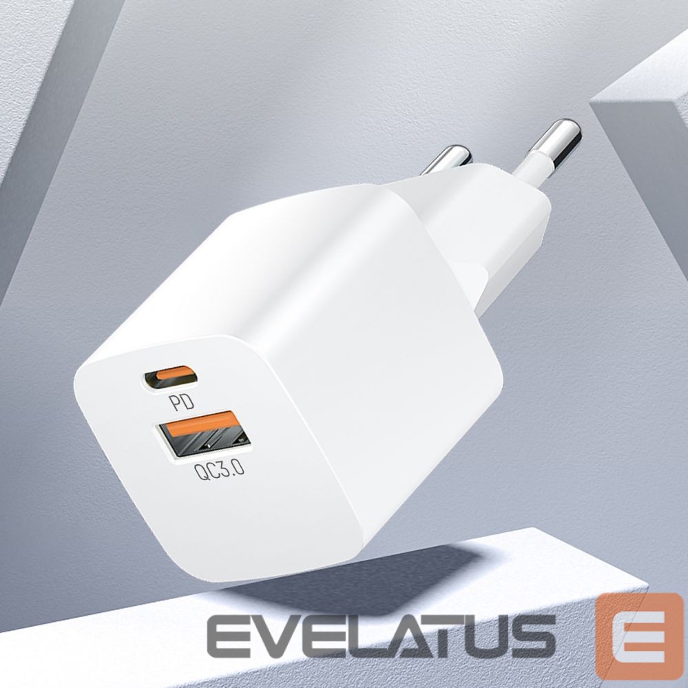 Adapter Wozinsky Wozinsky CMWCW 20W USB-C / USB-A Wall Charger - White