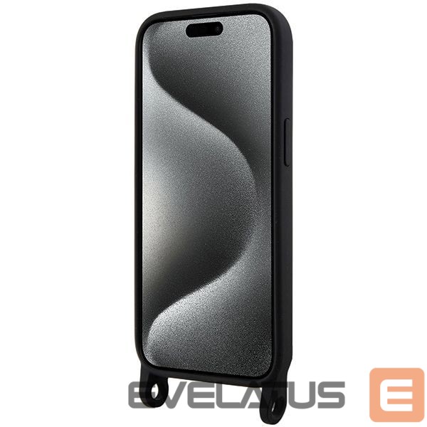 Back panel cover Karl Lagerfeld Karl Lagerfeld KLHCP15SSCBSCNK iPhone 15 6.1" hardcase black/black Crossbody Silicone Choupette