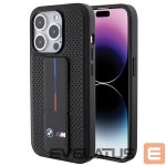 Back panel cover BMW  BMW Grip Stand Smooth & Perforated case for iPhone 15 Pro - black 