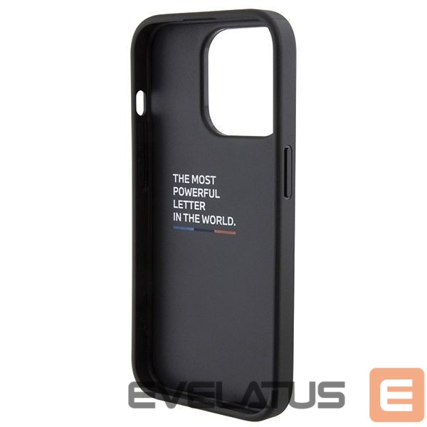 Back panel cover BMW BMW Grip Stand Smooth & Perforated case for iPhone 15 Pro - black
