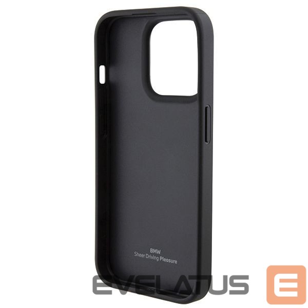 Back panel cover BMW BMW Leather Seats Pattern case for iPhone 15 Pro Max - black