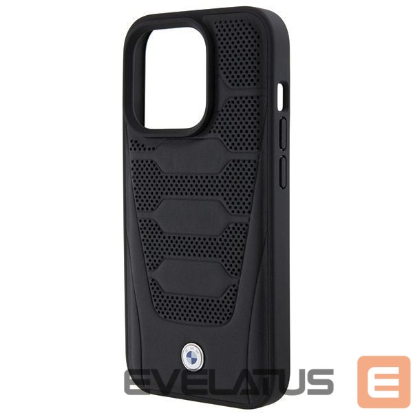 Back panel cover BMW BMW Leather Seats Pattern case for iPhone 15 Pro Max - black