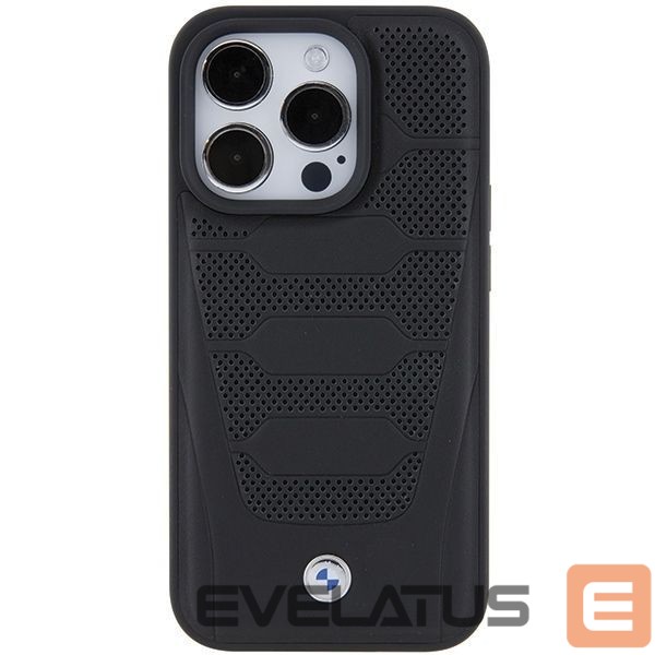 Back panel cover BMW BMW Leather Seats Pattern case for iPhone 15 Pro Max - black