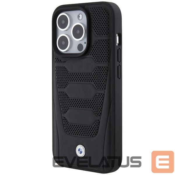 Back panel cover BMW BMW Leather Seats Pattern case for iPhone 15 Pro Max - black