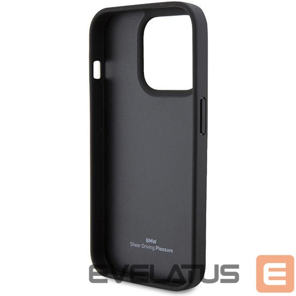 Back panel cover BMW BMW Leather Quilted case for iPhone 15 Pro Max - black
