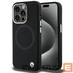 Back panel cover BMW  BMW Signature Liquid Silicone MagSafe case for iPhone 15 Pro - black 