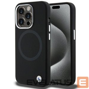 Back panel cover BMW  BMW Signature Liquid Silicone MagSafe case for iPhone 15 Pro - black 