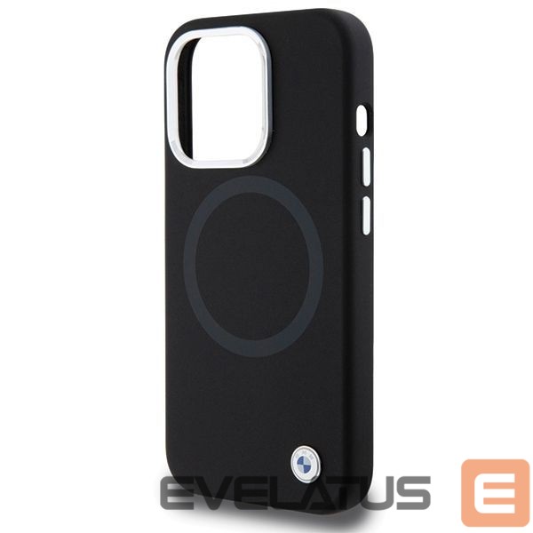 Back panel cover BMW BMW Signature Liquid Silicone MagSafe case for iPhone 15 Pro - black