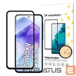 Protective glass Wozinsky  Wozinsky Tempered Glass Full Glue for Samsung Galaxy A55 with black frame 