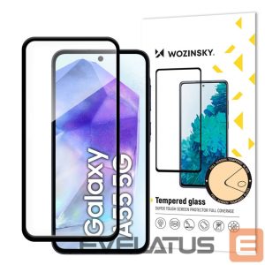 Protective glass Wozinsky  Wozinsky Tempered Glass Full Glue for Samsung Galaxy A55 with black frame 