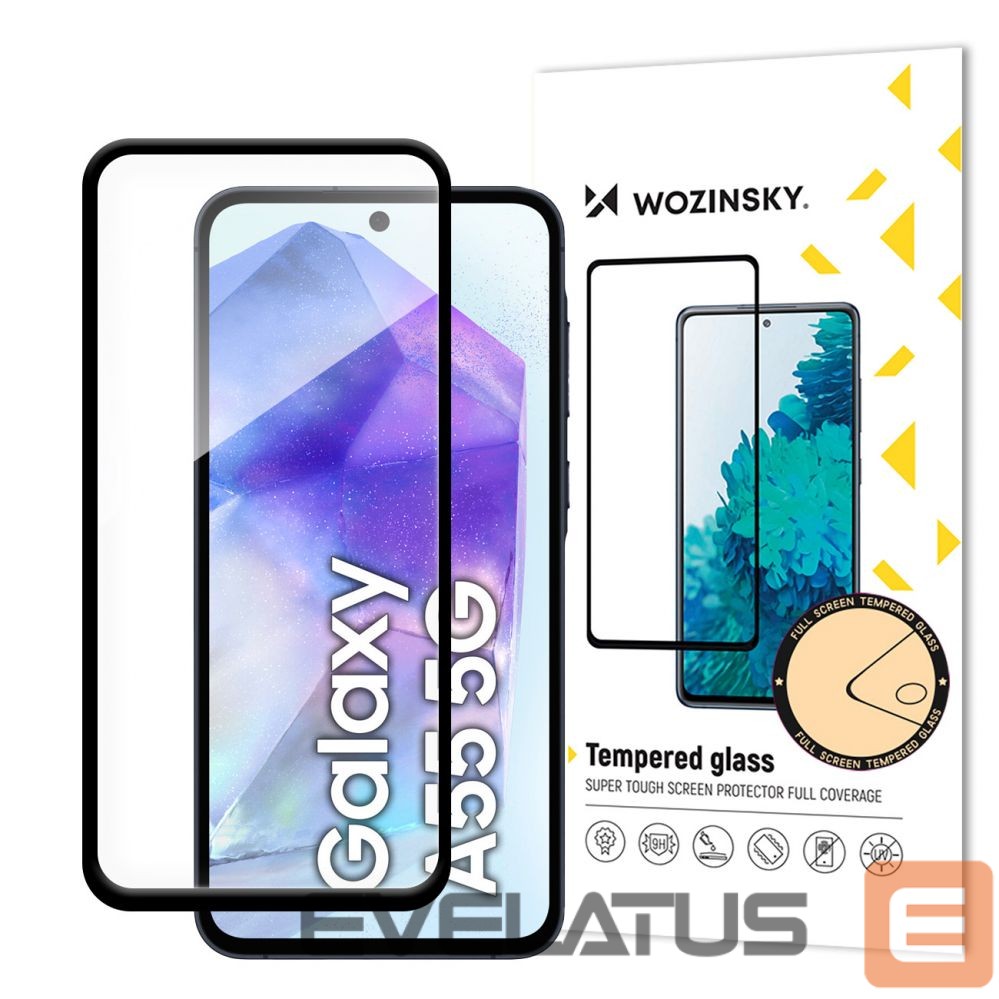Protective glass Wozinsky Wozinsky Tempered Glass Full Glue for Samsung Galaxy A55 with black frame