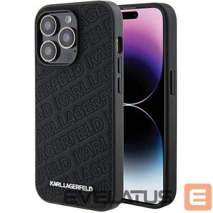 Back panel cover Karl Lagerfeld  Karl Lagerfeld Quilted K Pattern iPhone 15 Pro Case - Black 